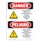 Signmission Safety Sign, OSHA Danger, 10" Height, Rigid Plastic, Formaldehyde Irritant Hazard Spanish OS-DS-P-710-VS-1266 - alternate 1